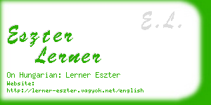 eszter lerner business card